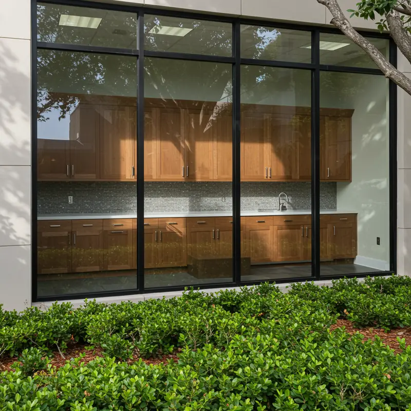 Custom cabinetry in a modern commercial building in West Samoset, FL