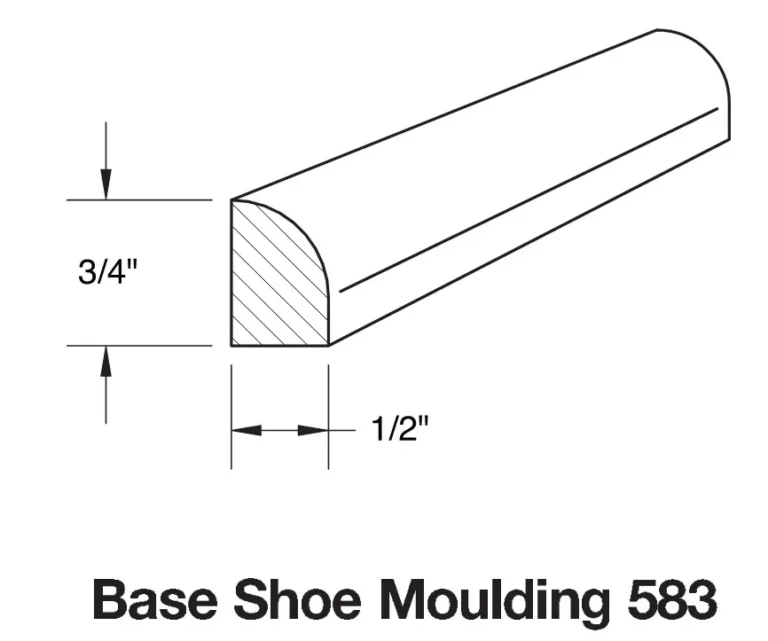Base Shoe Moulding 583 cabinet molding profile