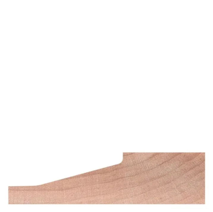 Slant cabinet door panel raise profile