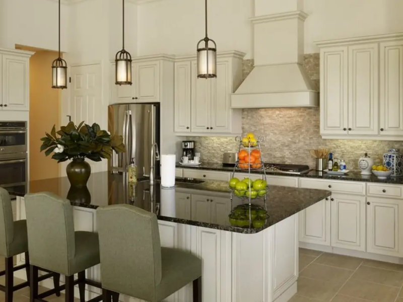 Traditional Kitchen with Custom Cabinets