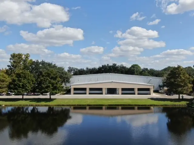 Graber Cabinets manufacturing facility across the lake in Florida