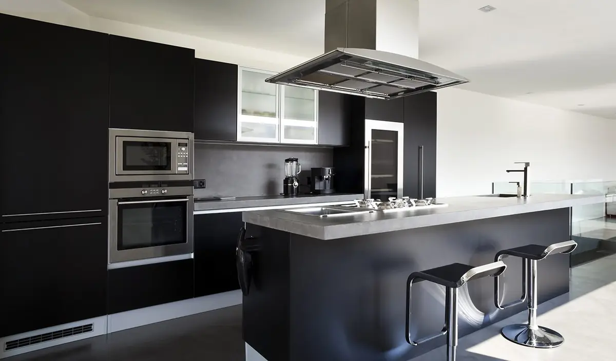 Contemporary Kitchen with custom cabinetry in Sarasota, FL